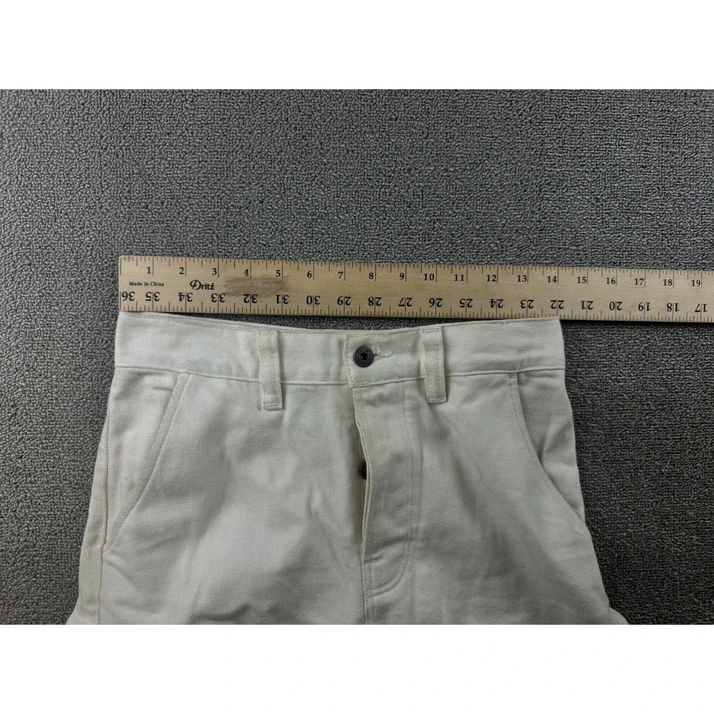 Nudie Jeans‎ Tuff Tony Pants Men W26 L28 White Loose Wide-Leg Heritage Workwear